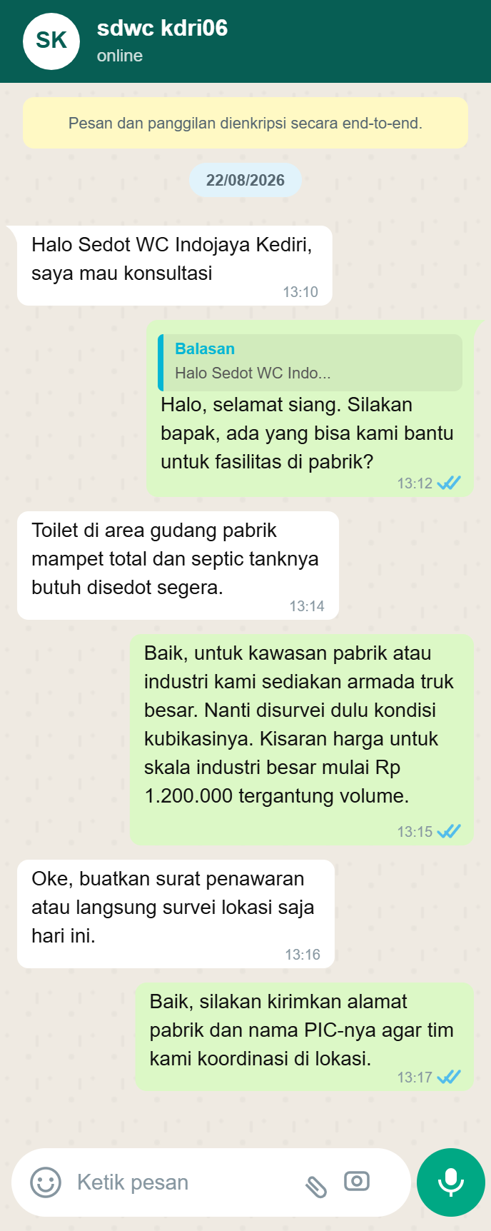 Testimoni WhatsApp 5